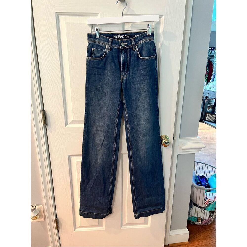 MiH For Net-A-Porter The Milan Jean Mid-Rise Column Leg in Danny Wash sz 24 EUC